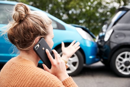 Female Involved In Car Accident Calling lawyer